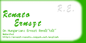 renato ernszt business card